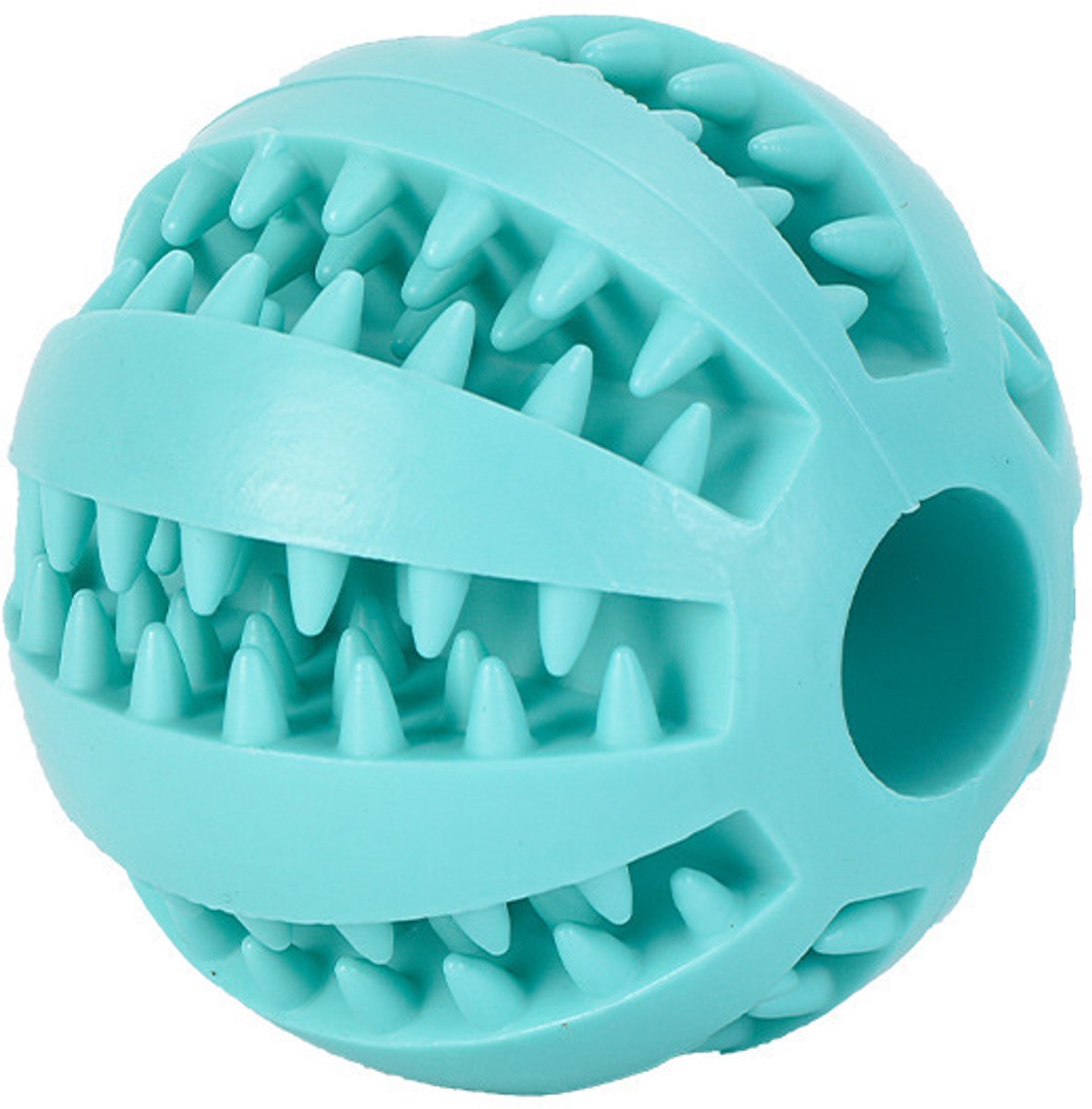Oneay 1 stuk Hondenbijtballen, duurzaam, IQ-puzzelspeelgoed voor puppy's, kleine en grote honden, geschikt voor het reinigen van de tanden, kauwen, spelen en het geven van snoepjes - 7cm - Blauw