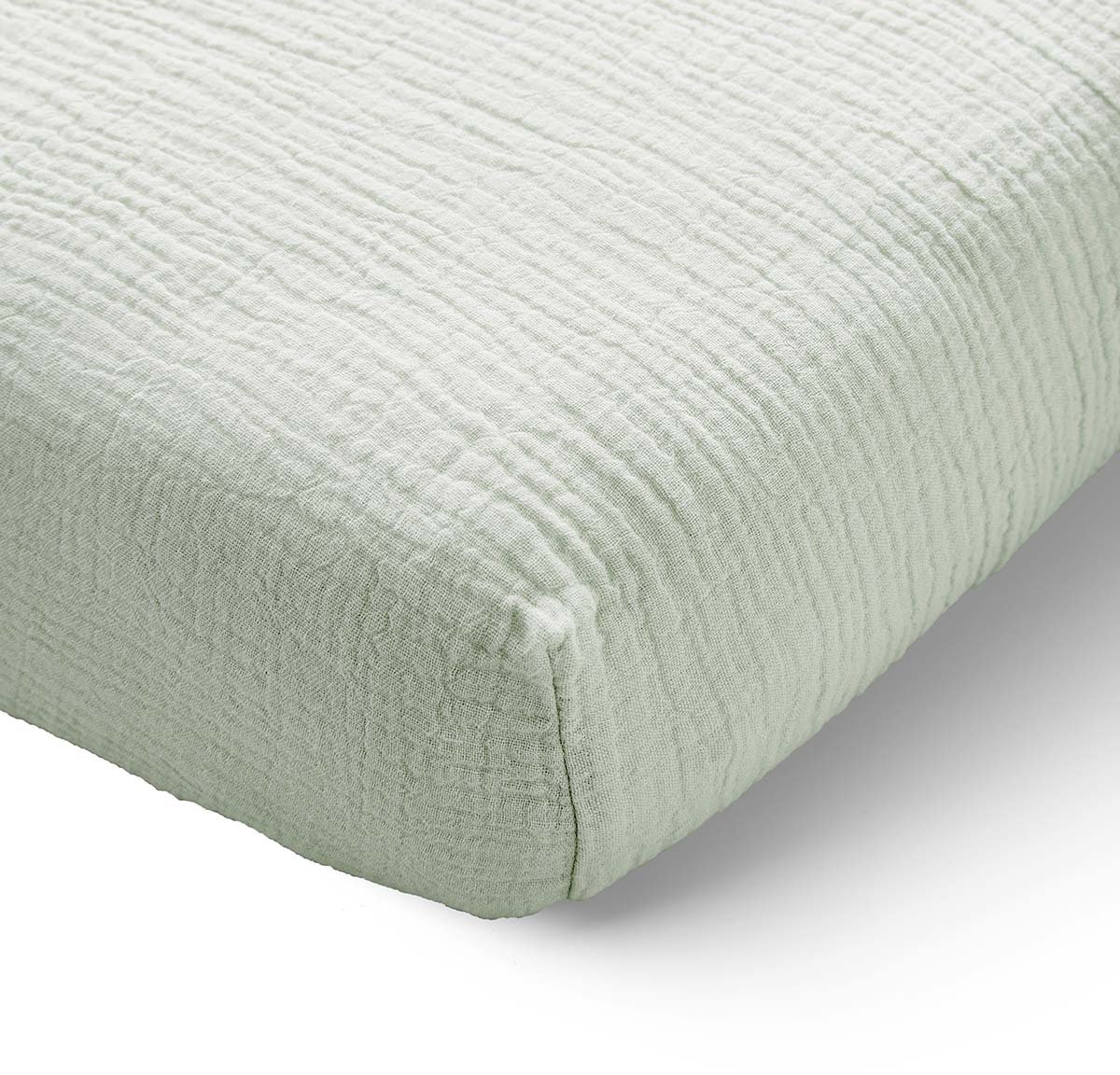 Petite Amélie Hoeslaken 80x160 cm - 100% biologisch mousseline katoenen - Groen