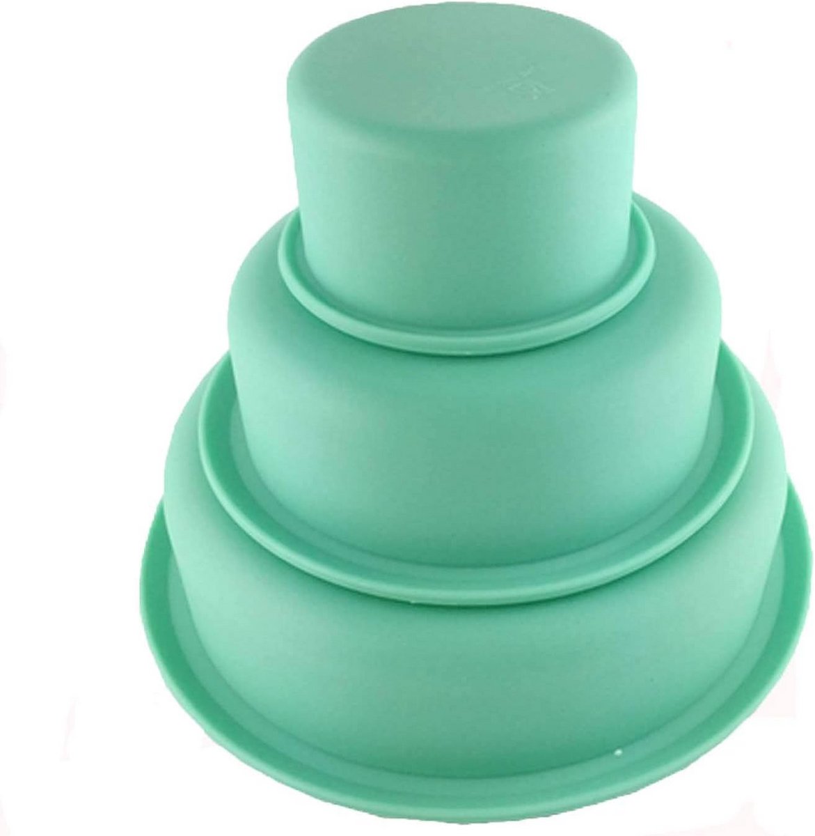 Set van 3 Ronde Siliconen Bakvormen voor Taart en Cake - 3 verschillende Maten