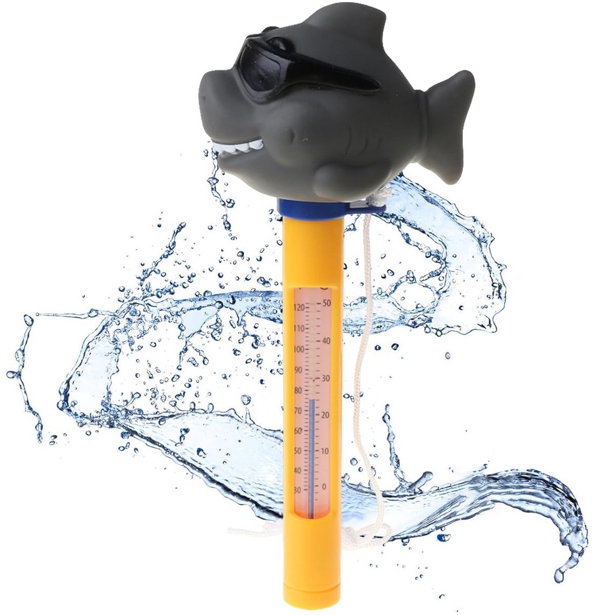 Drijvende Cartoon Zwembadthermometer met Haaivorm voor Binnen- en Buitenbaden