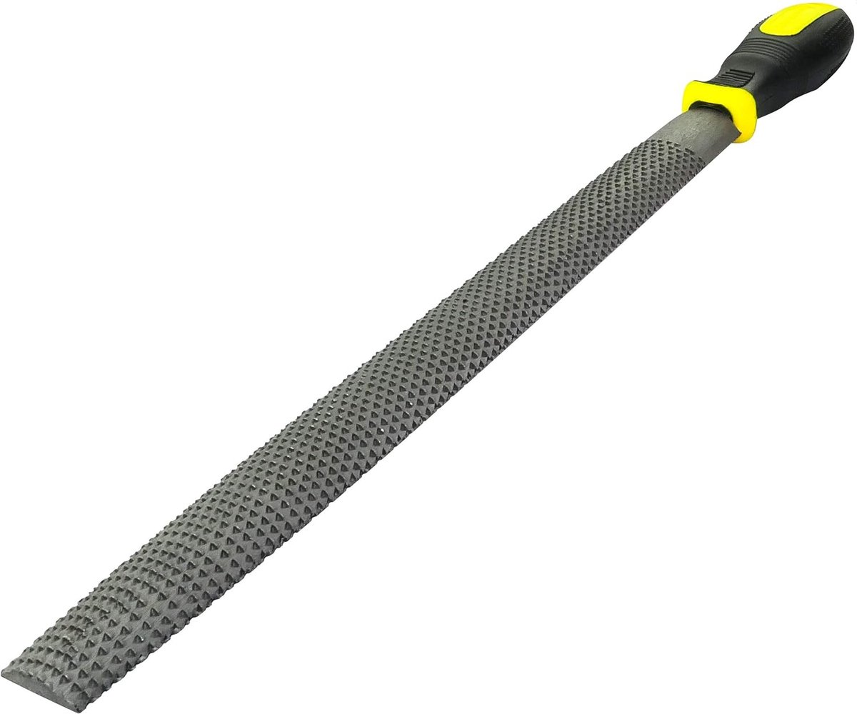 Stalen rasp - Houtvijl - Hout Bewerken - Ergonomische handgreep - 300 mm werkdeel - Grijs