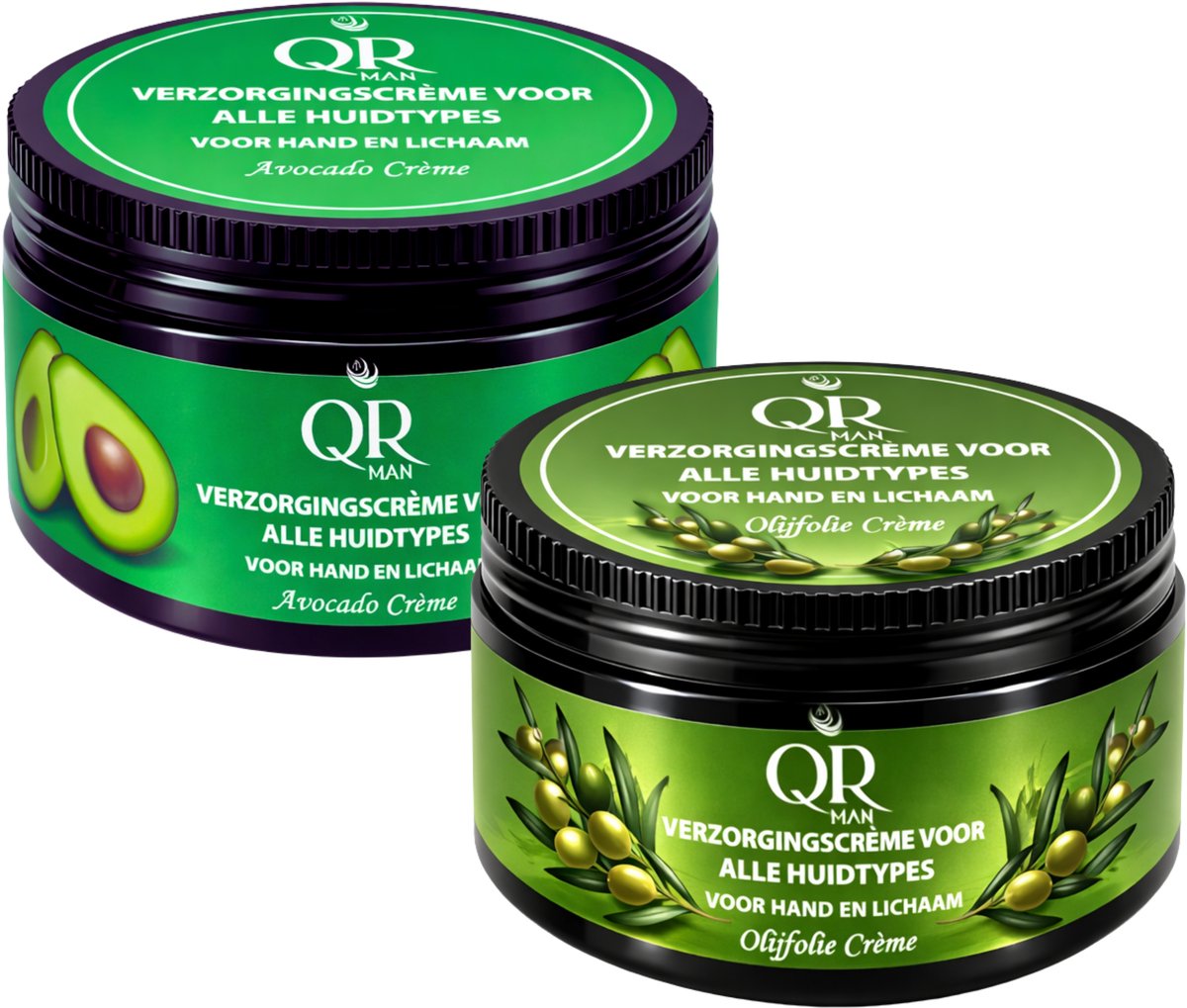 Verzorgingscreme - Bodycrème - QR-Man - Avocado & Olijfolie - 250ml