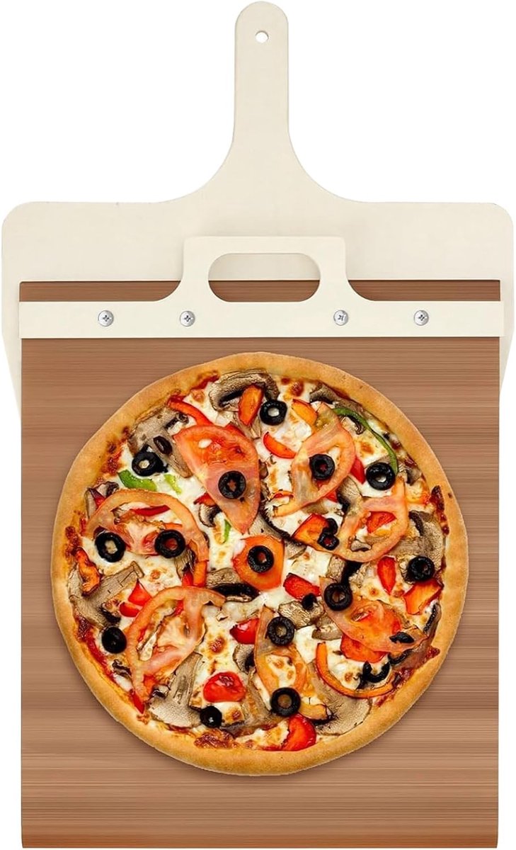 Grote Pizzaschep van Aluminium - Ideaal voor Oven, Barbecue en Hete Pizza's - 55 x 30 cm