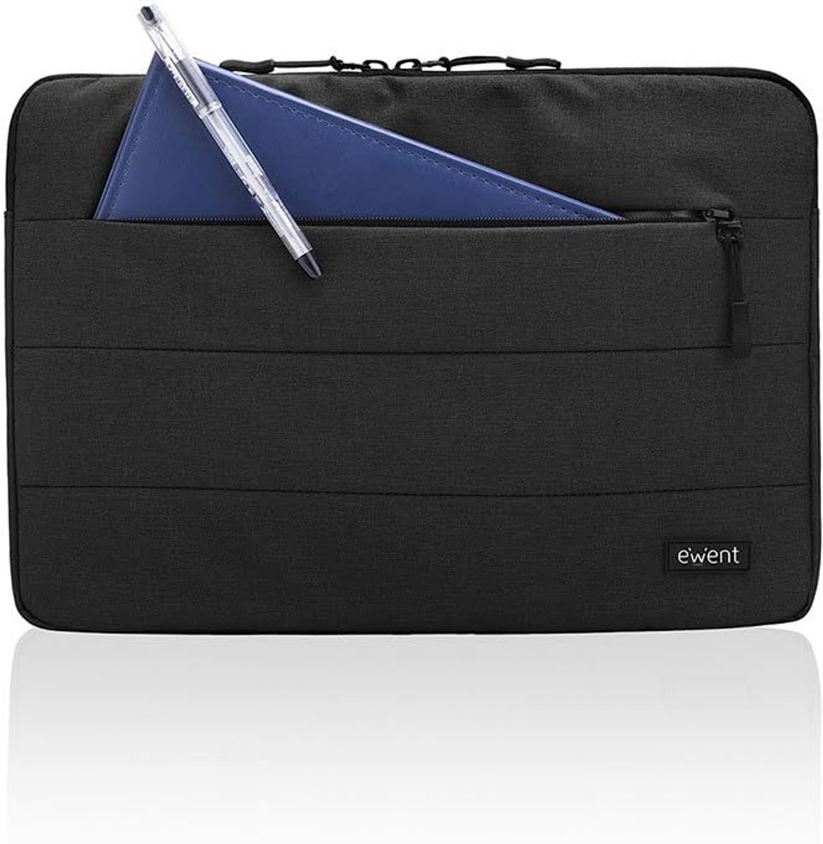 Laptoptas Sleeve 14.1 Inch Zwart - Beschermende Hoes met Extra Vakken