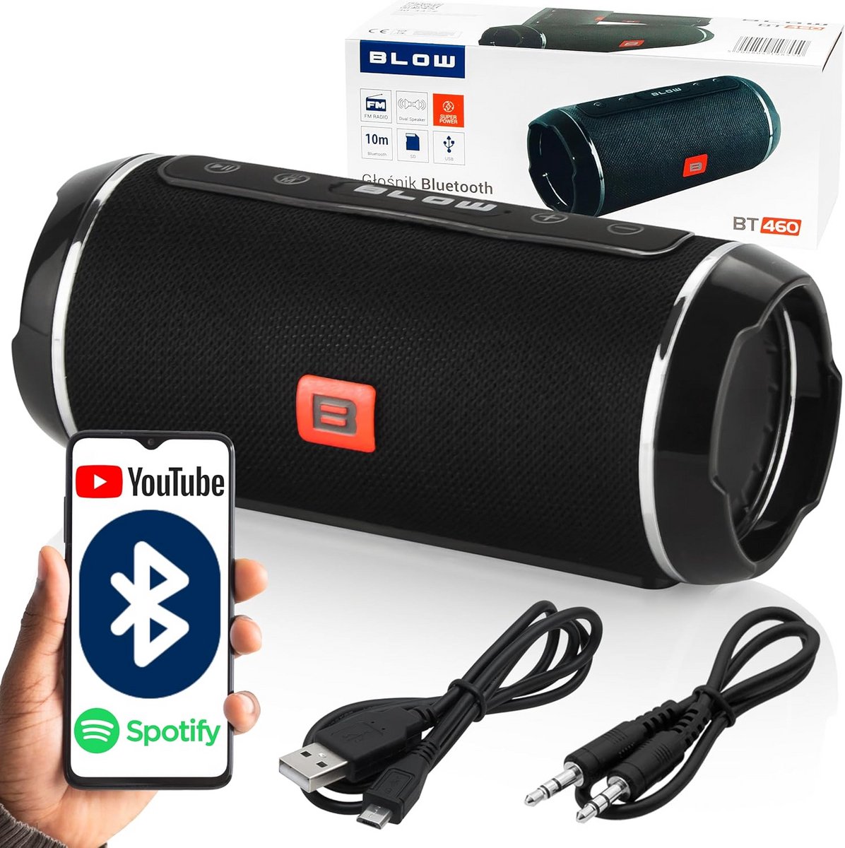 Draagbare Bluetooth Speaker Zwart - Krachtige Stereo Geluid