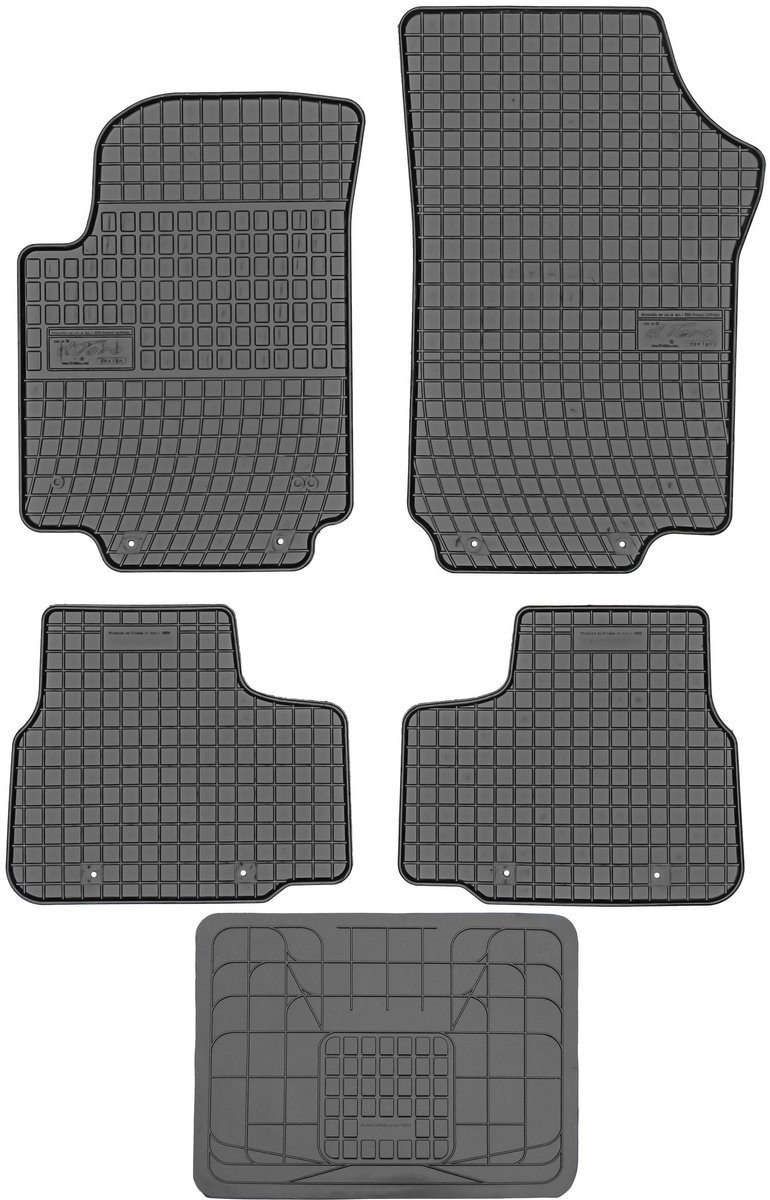 Max-Dywanik Frogum - Volkswagen Up! - 2011-2020 - Zwart - Zonder Stoppers