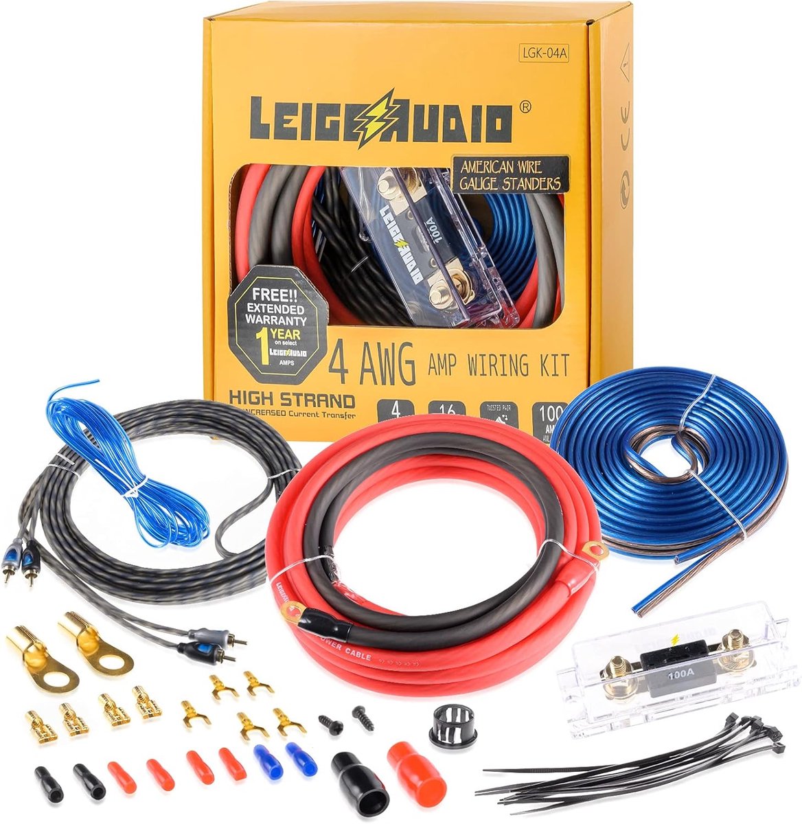 4 AWG Versterker Bedradingsset voor Auto Audio en Subwoofer Installatie