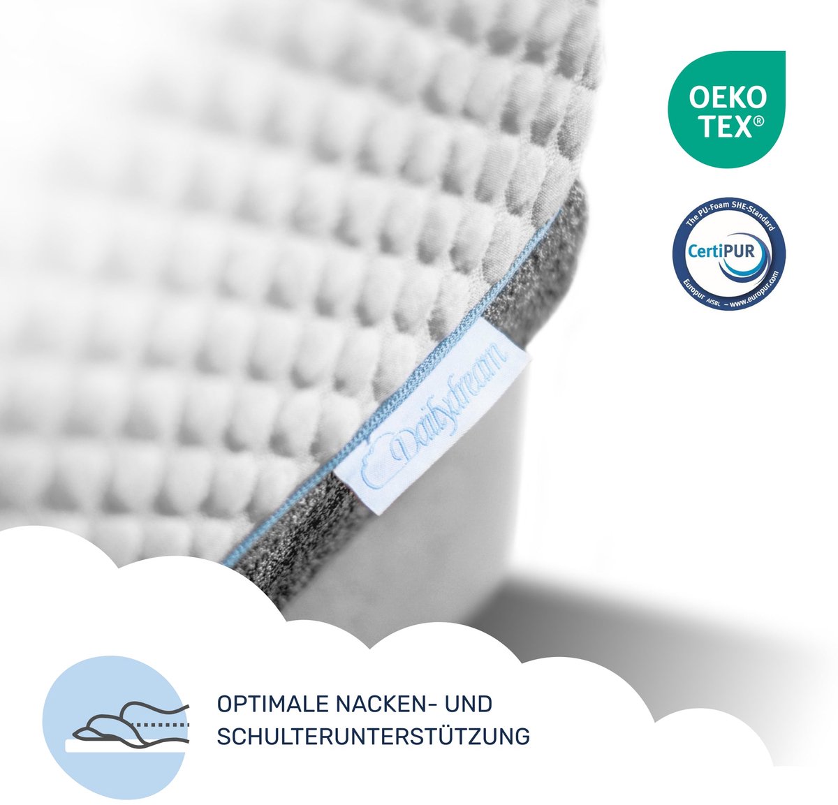Dailydream | Hybride matras 3in1 met pocketveringkern, koudschuim en traagschuim 100x200x26cm | Pocketvering kern | Topmatras - Topper Matras - Topdekmatras – foto 5