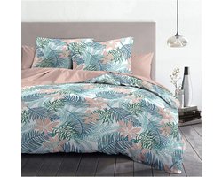 Luxe Dekbedovertrek Katoen 3-delig Tweepersoonsbed 220x240 Wit Koraal