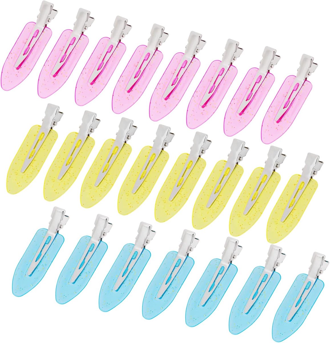 24 Stuks Vouwloze Haarclips Voor Kapsel, Pony & Make-up - Geen Knik Clips