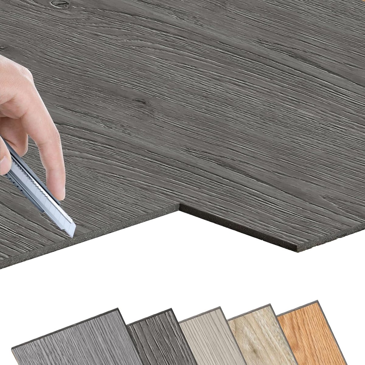 Zelfklevende PVC Vloertegels Houtlook 2,5 m² - 18 Stuks voor Keuken, Badkamer en Woonkamer
