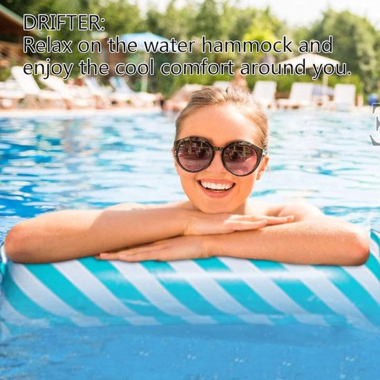 Opblaasbare Waterhangmat voor Volwassenen en Kinderen - 4-in-1 Luchtbed en Lounge Stoel voor Zwembad — afbeelding 2