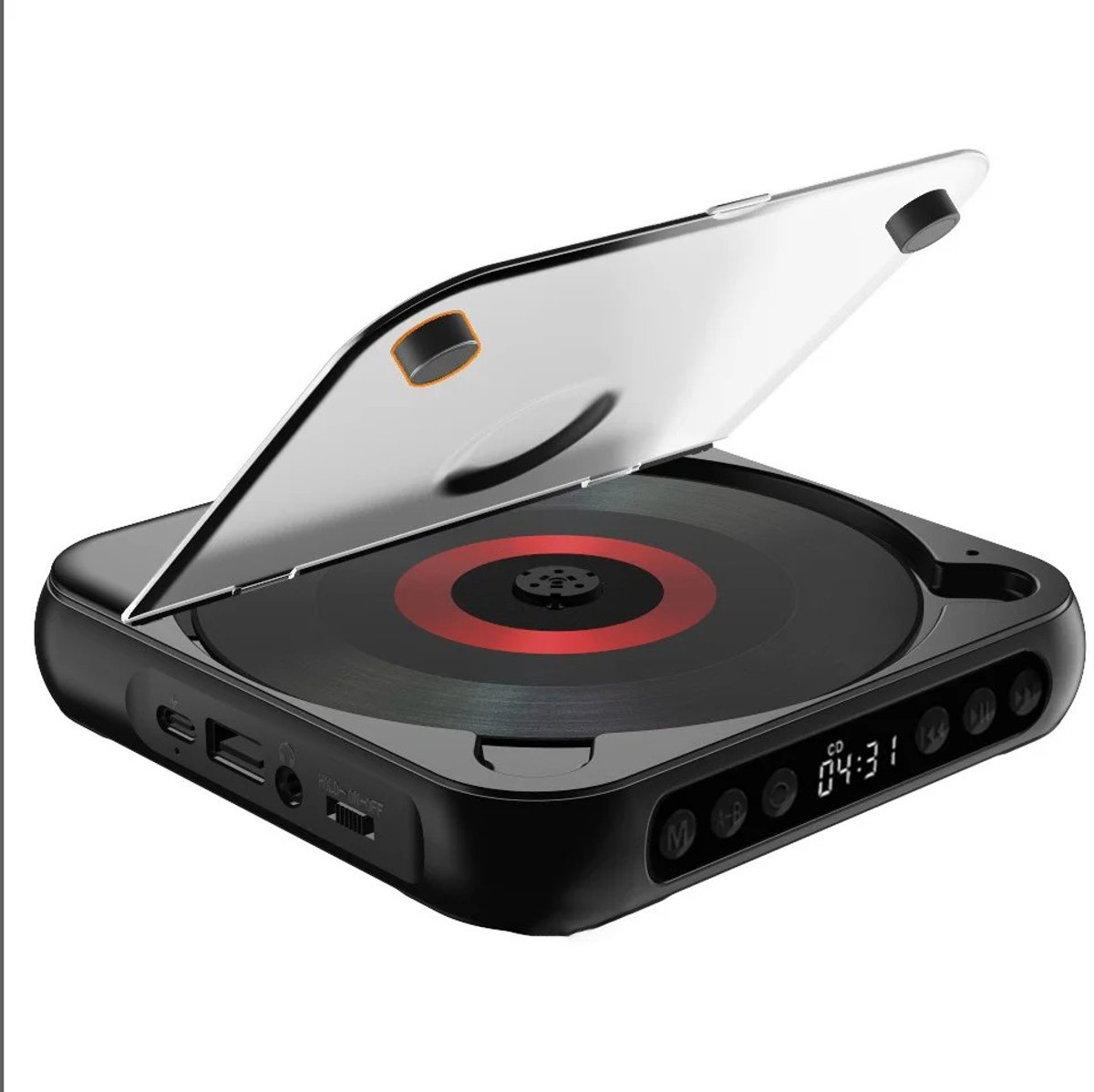 MakkelijkMooi CD Speler - Discman - Draagbare Muziekspeler - Ultra Plat - Ingebouwde speaker - AUX - Type-C Snelladen - CD, MP3 & WMA