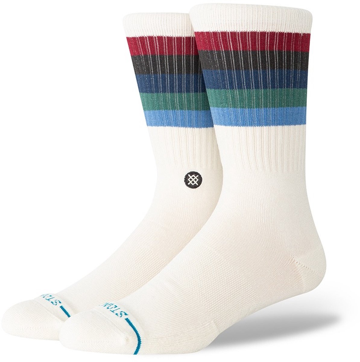 Stance heren casual sokken maliboo crew wit