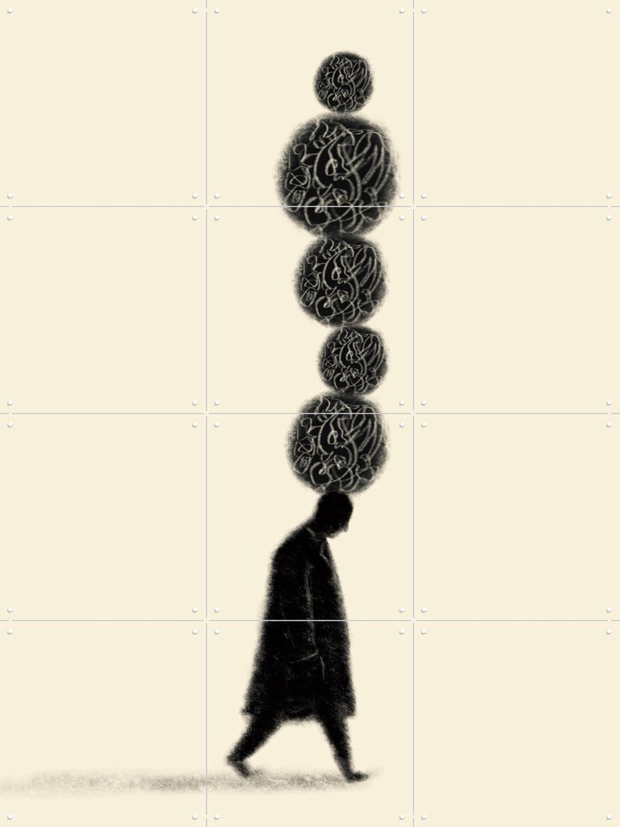IXXI Load, Jeska Verstegen - 60 x 80 cm - Gratis ophangtool - Grote wanddecoratie en posters - Illustraties, Minimalisme, Woonkamer, Slaapkamer