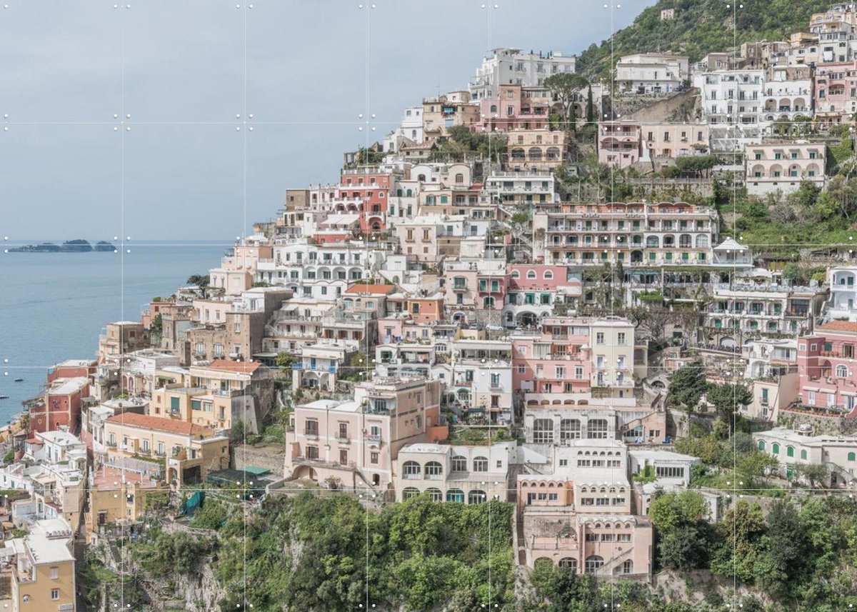 IXXI Amalfi Coast, Photolovers - 140 x 100 cm - Gratis ophangtool - Grote wanddecoratie en posters - Fotografie, Gang, Woonkamer, Zeelandschappen &
