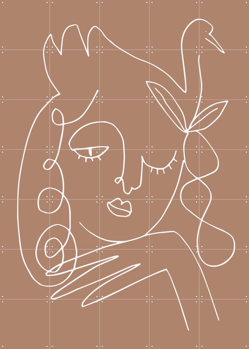 IXXI Line Art, Various - 100 x 140 cm - Gratis ophangtool - Grote wanddecoratie en posters - Line art, Minimalisme, Illustraties, Abstract