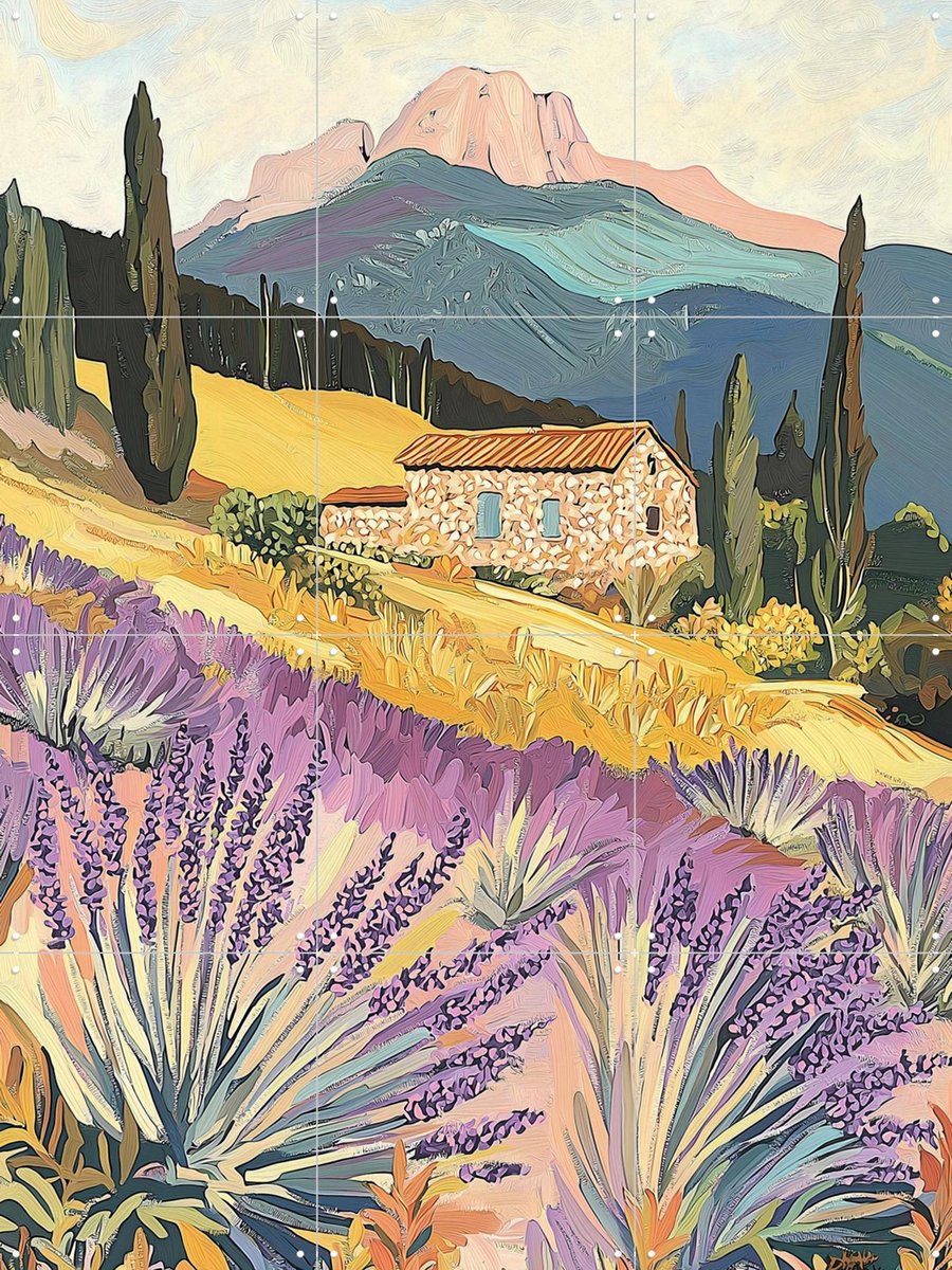 IXXI Violet Tide, Artclaud - 60 x 80 cm - Gratis ophangtool - Grote wanddecoratie en posters - Schilderijen, Illustraties, Kleurrijk, Studeerkamer