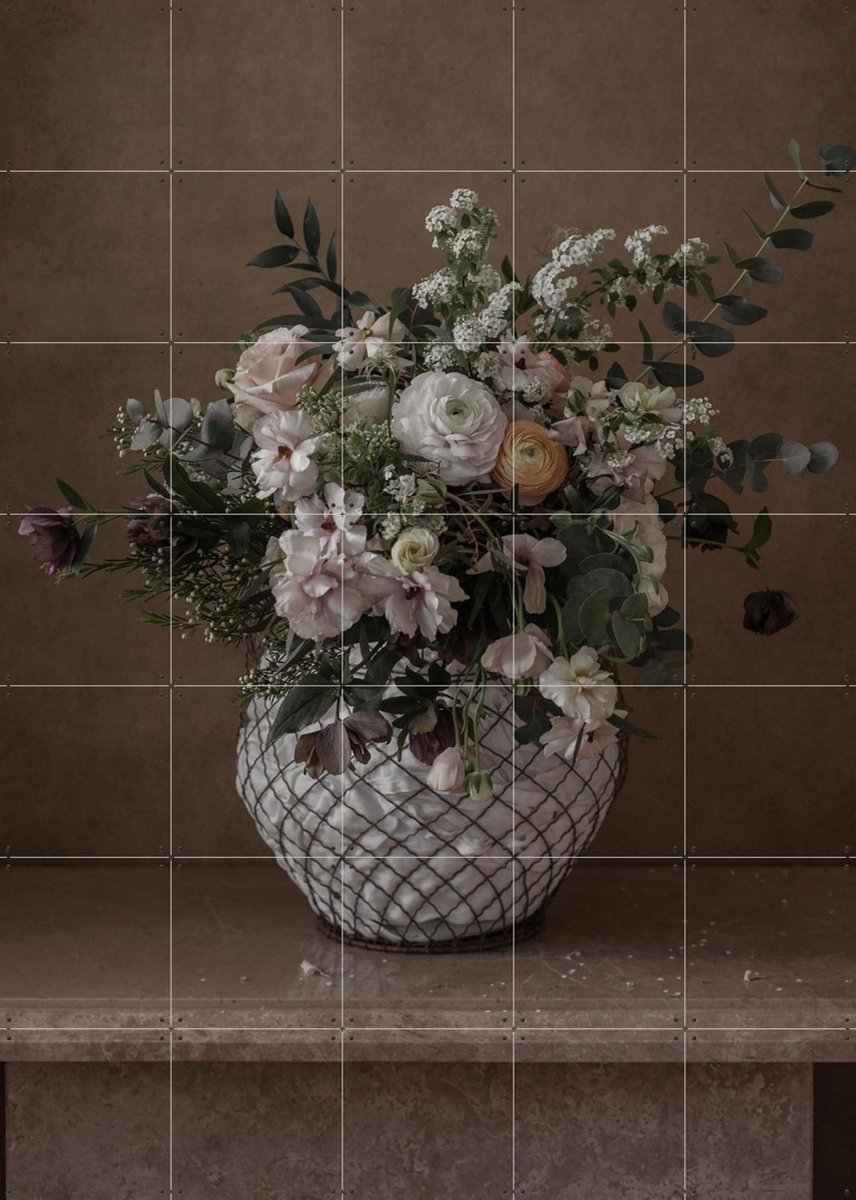 IXXI Flower Speak, STUDIO HANNAH LEMHOLT - 100 x 140 cm - Gratis ophangtool - Grote wanddecoratie en posters - Fotografie, Klassiek, Eetkamer