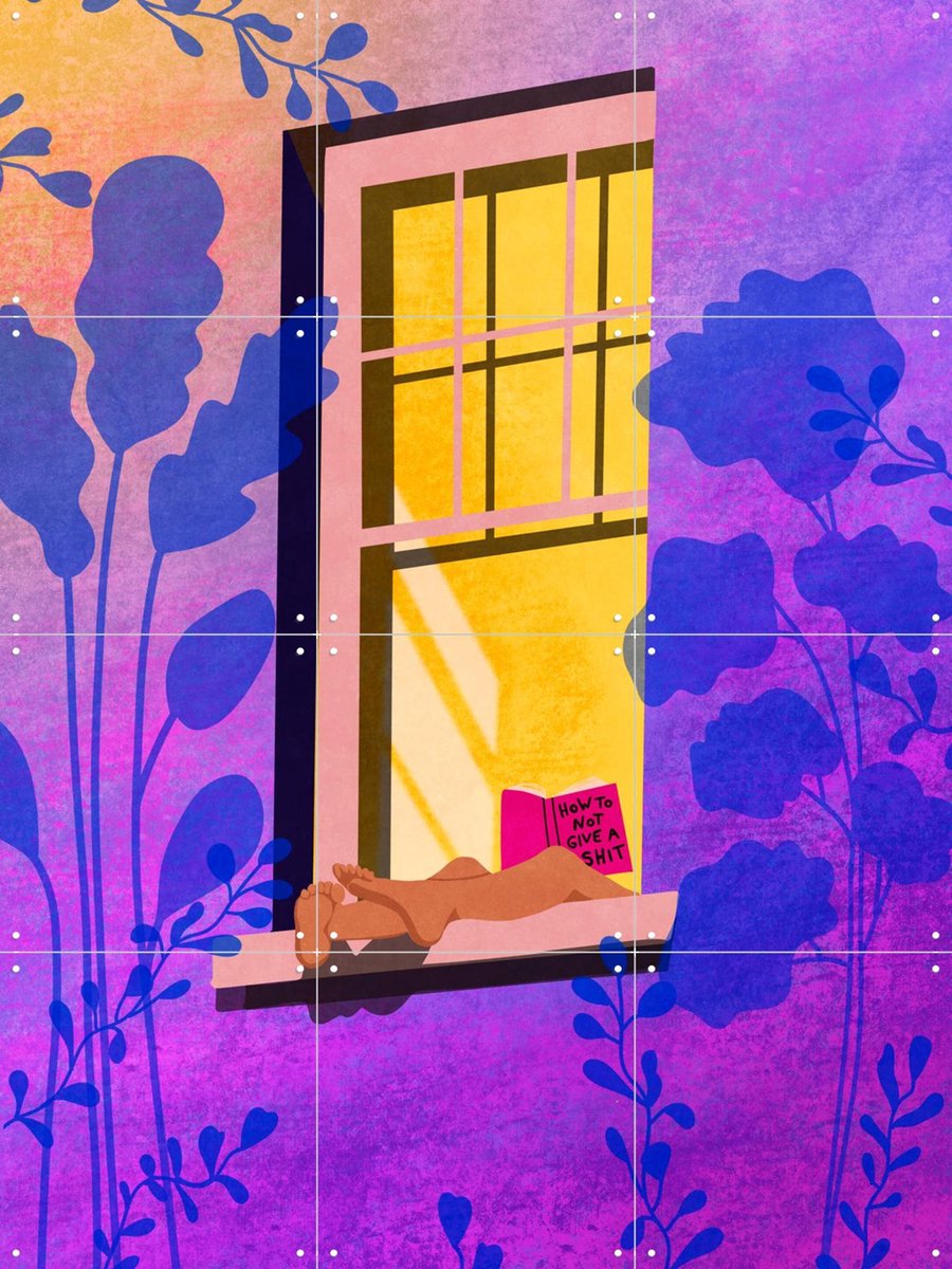 IXXI How To Not Give A Shit, Raissa Oltmanns - 60 x 80 cm - Gratis ophangtool - Grote wanddecoratie en posters - Illustraties, Grafisch Ontwerp