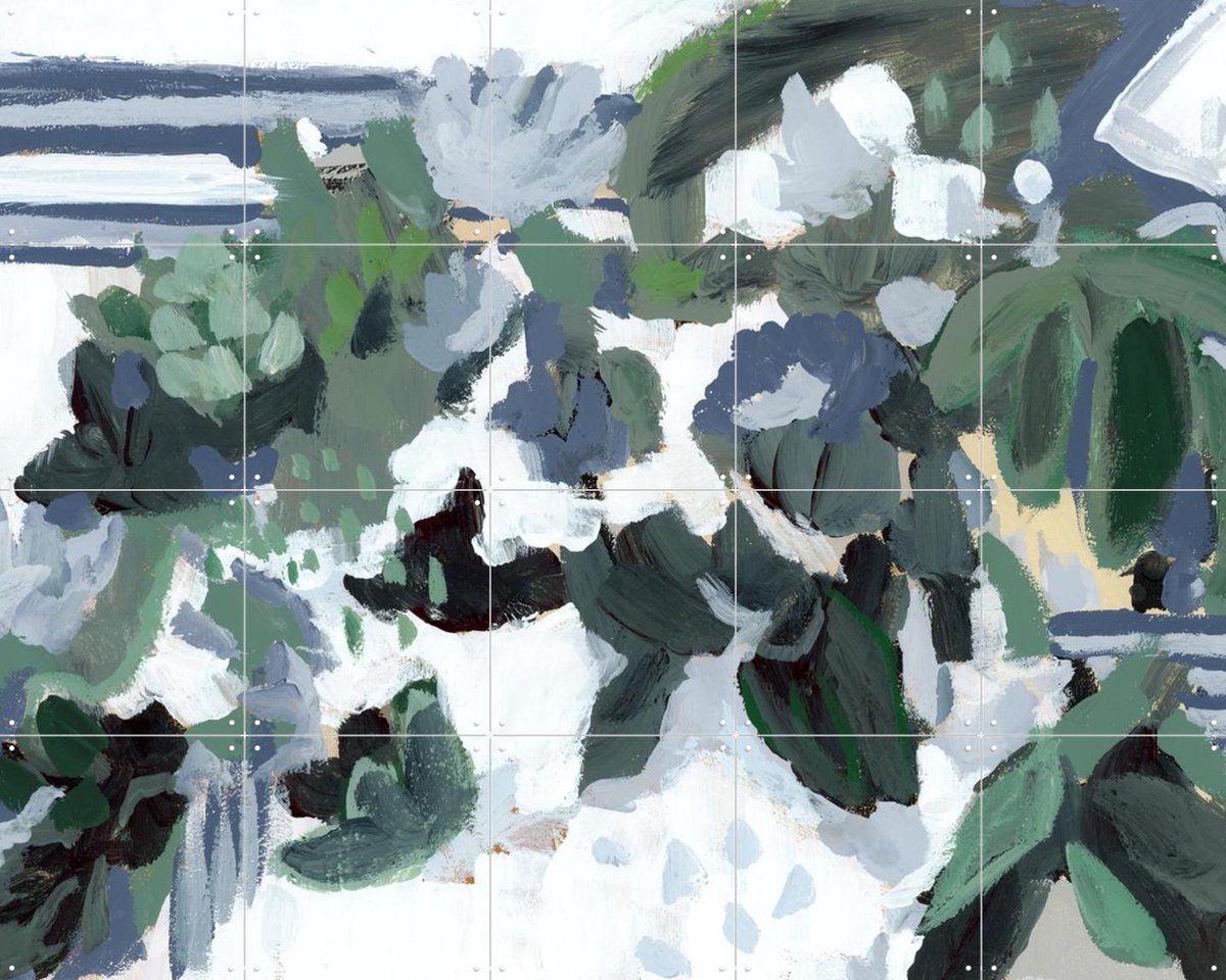 IXXI St Georges, Green Barn Studio - 100 x 80 cm - Gratis ophangtool - Grote wanddecoratie en posters - Abstract, Olieverf, Woonkamer, Eetkamer
