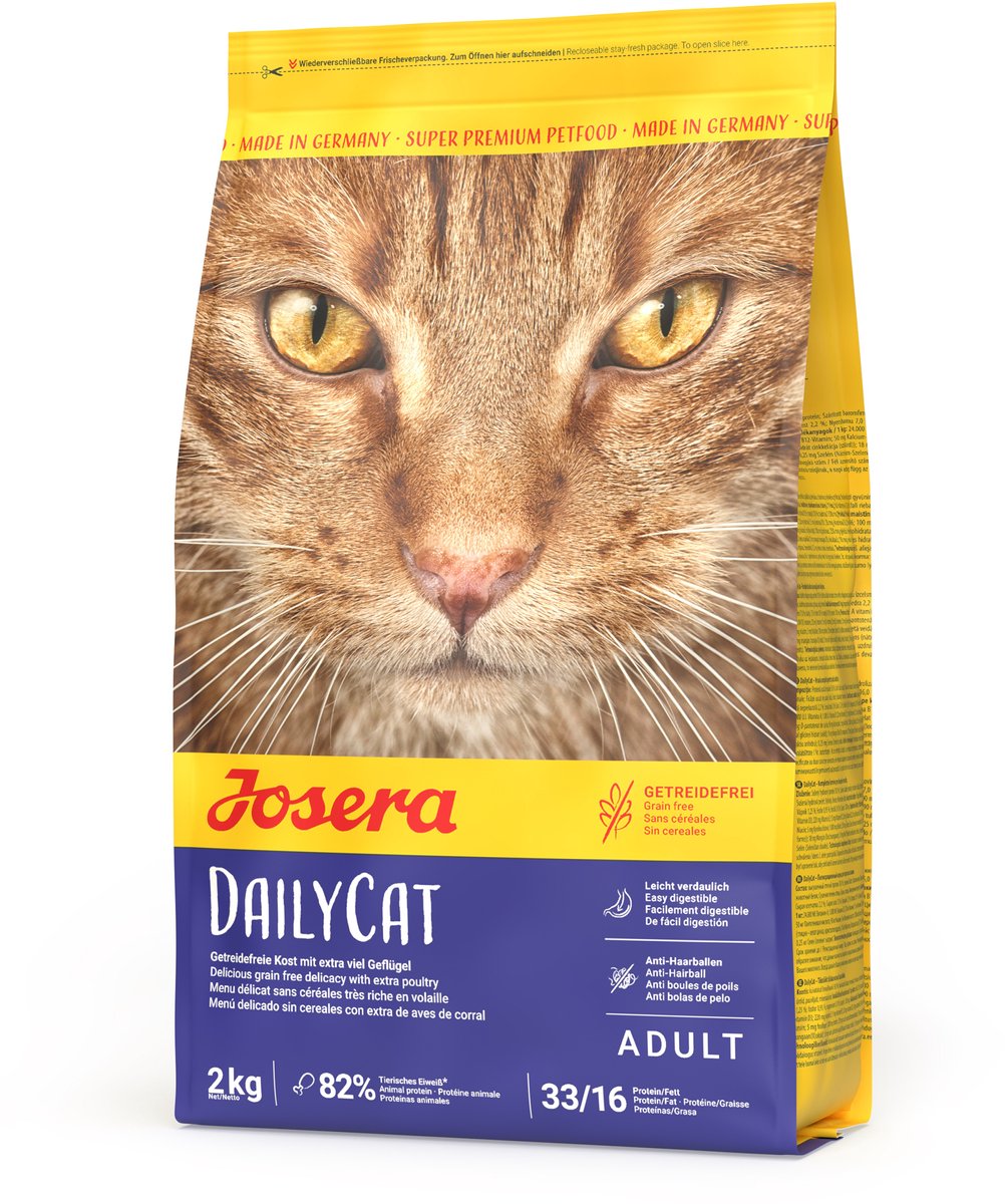 Kattenvoer Josera Dailycat - Graanvrij Gevogelte - 2 kg Complete Voeding voor Volwassen Katten