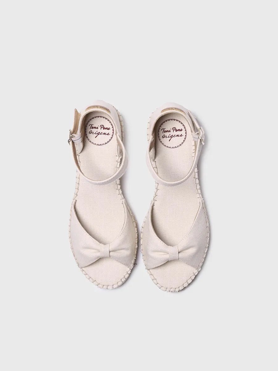 Espadrille met gebogen sleehak | BILMA-L