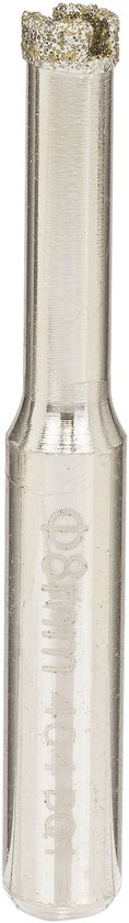Bosch diamantboor met 8mm doorsnede op witte achtergrond.