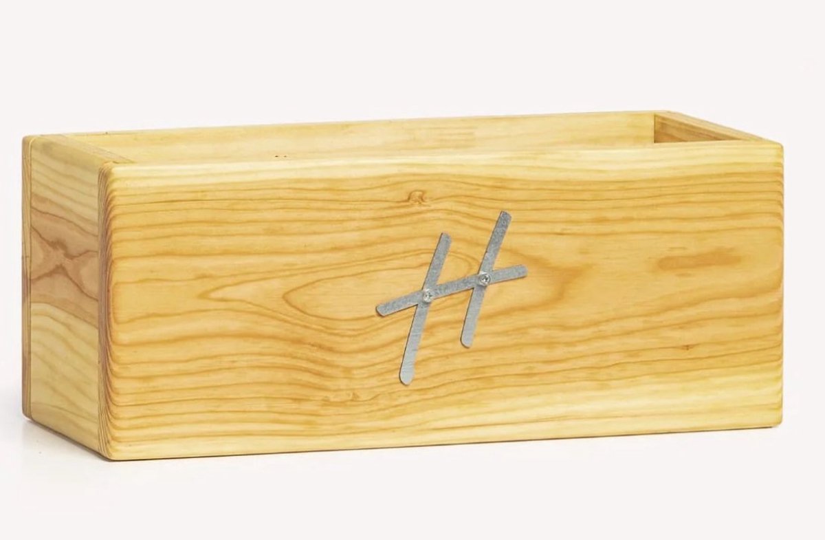 VCM Holz Kräuterbeet Küche Fensterbank rechteckig, stehender Pflanzkasten für Garten Terrasse Balkon Küche - H. 16 x B. 39 x. T. 18 cm