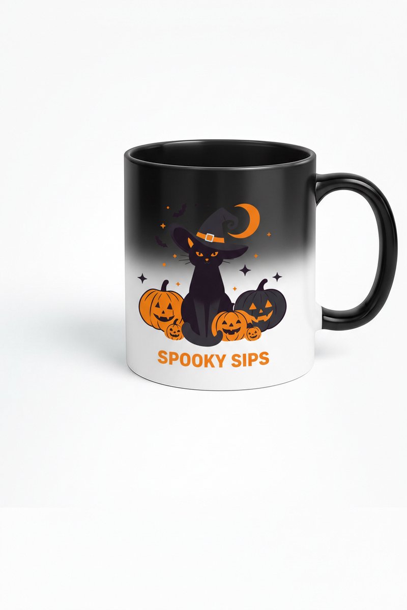 Halloween Magic Mug - Spooky Sips Koffiemok met Verborgen Design