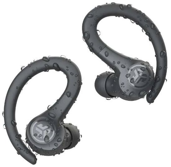 JLab GO Sport Draadloze Oordopjes – Oortjes draadloos - Bluetooth - 35 uur Speeltijd - IP55 Waterbestendig - Aanpasbare EQ3 instellingen - Hardlopen - Zwart