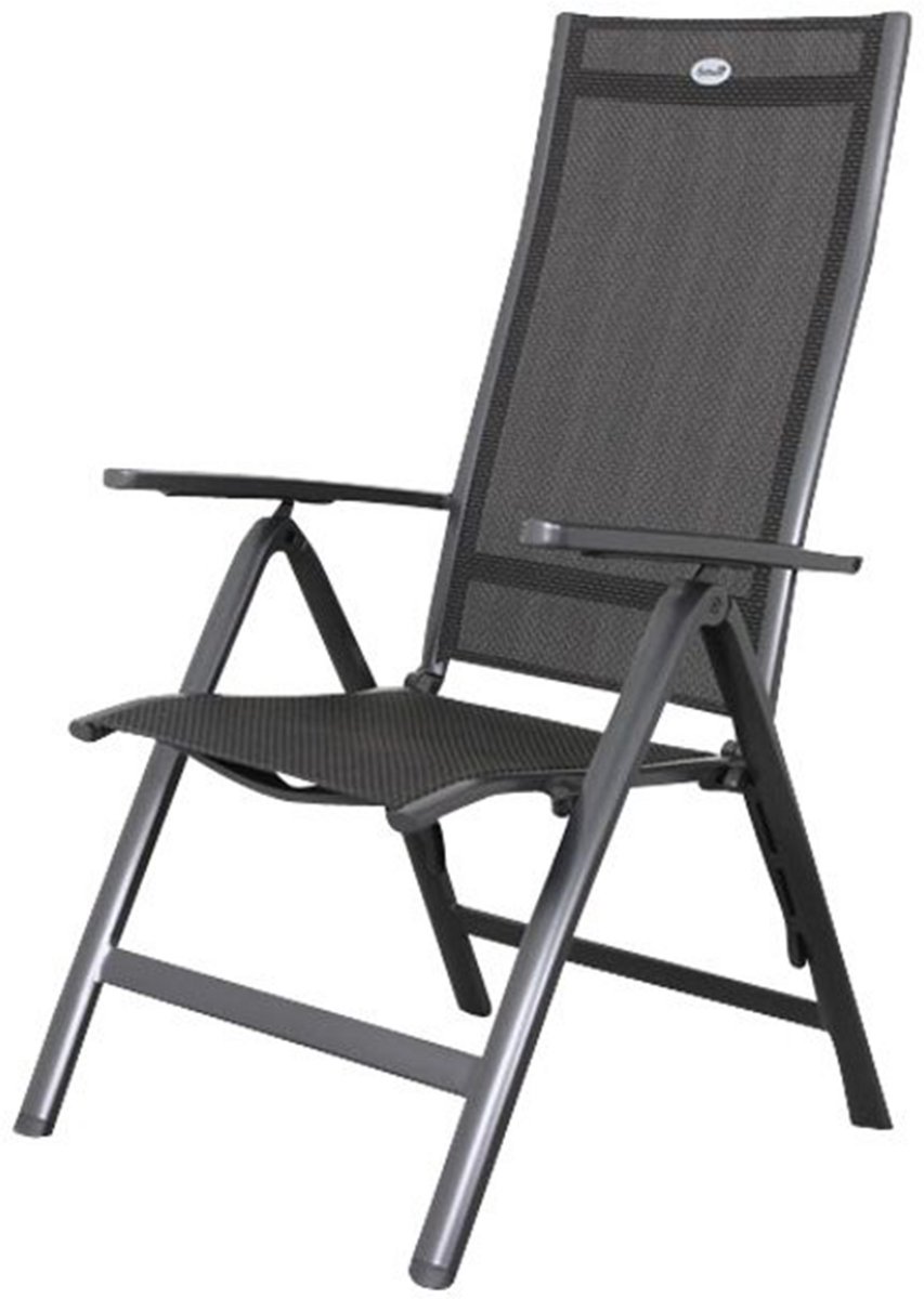 Hartman Lot de 6 chaises de jardin réglables en aluminium Roma