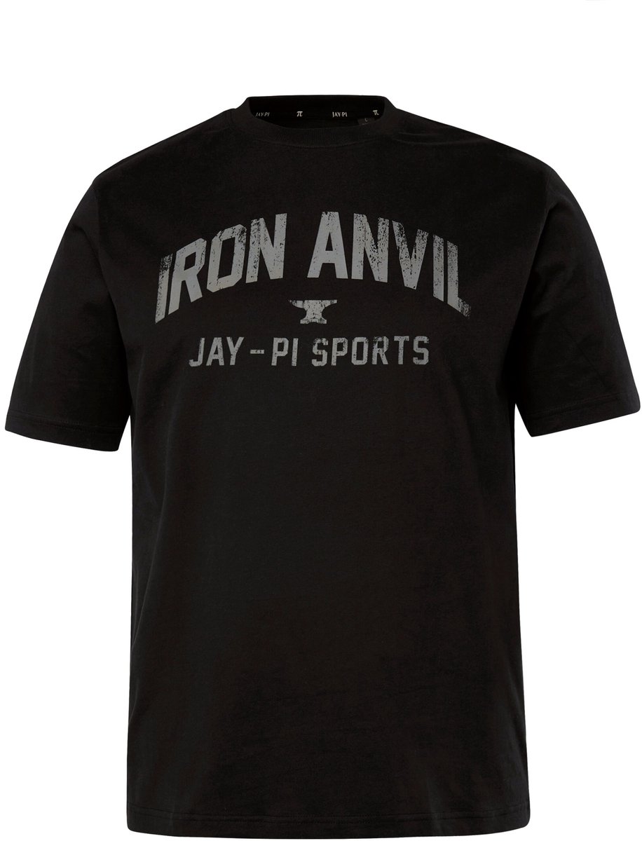 JAY-PI - Heren - T-shirt Iron Anvil fitness halve mouw - Zwart - Maat XXL