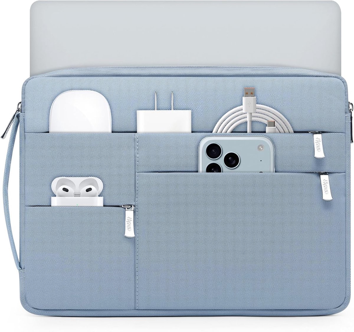 Originap 15-16 Zoll Laptop Hülle Tasche für MacBook Pro 16 M5/M4/M3/M2/M1 Pro/Max A3428 A3429 2026-2019, 15" Surface Book, Schutzhülle für 15" 15,6" Dell HP Lenovo Asus Acer Samsung, Blass Blau