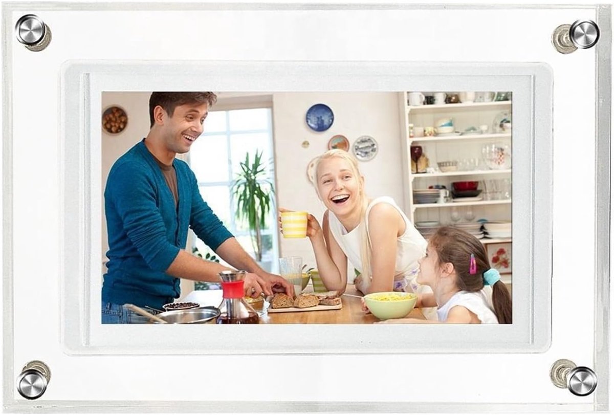 Digitale Fotolijst - Smart Display - Foto Delen - Cloud Connectiviteit - 7 Inch IPS - Zwart