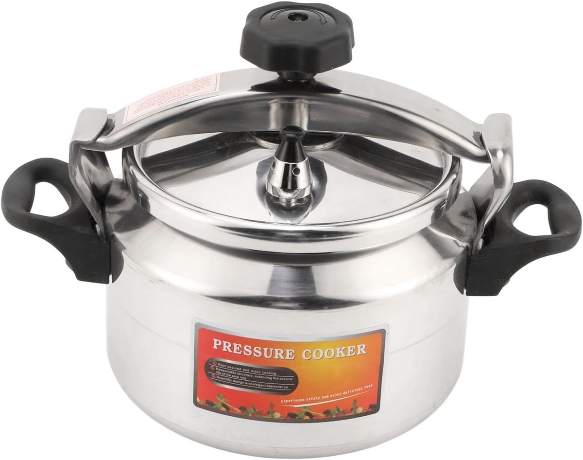Snelkookpan Aluminium - Grote Pan - Familiediners - Explosieveilig Ontwerp - 9 Liter - Zilver