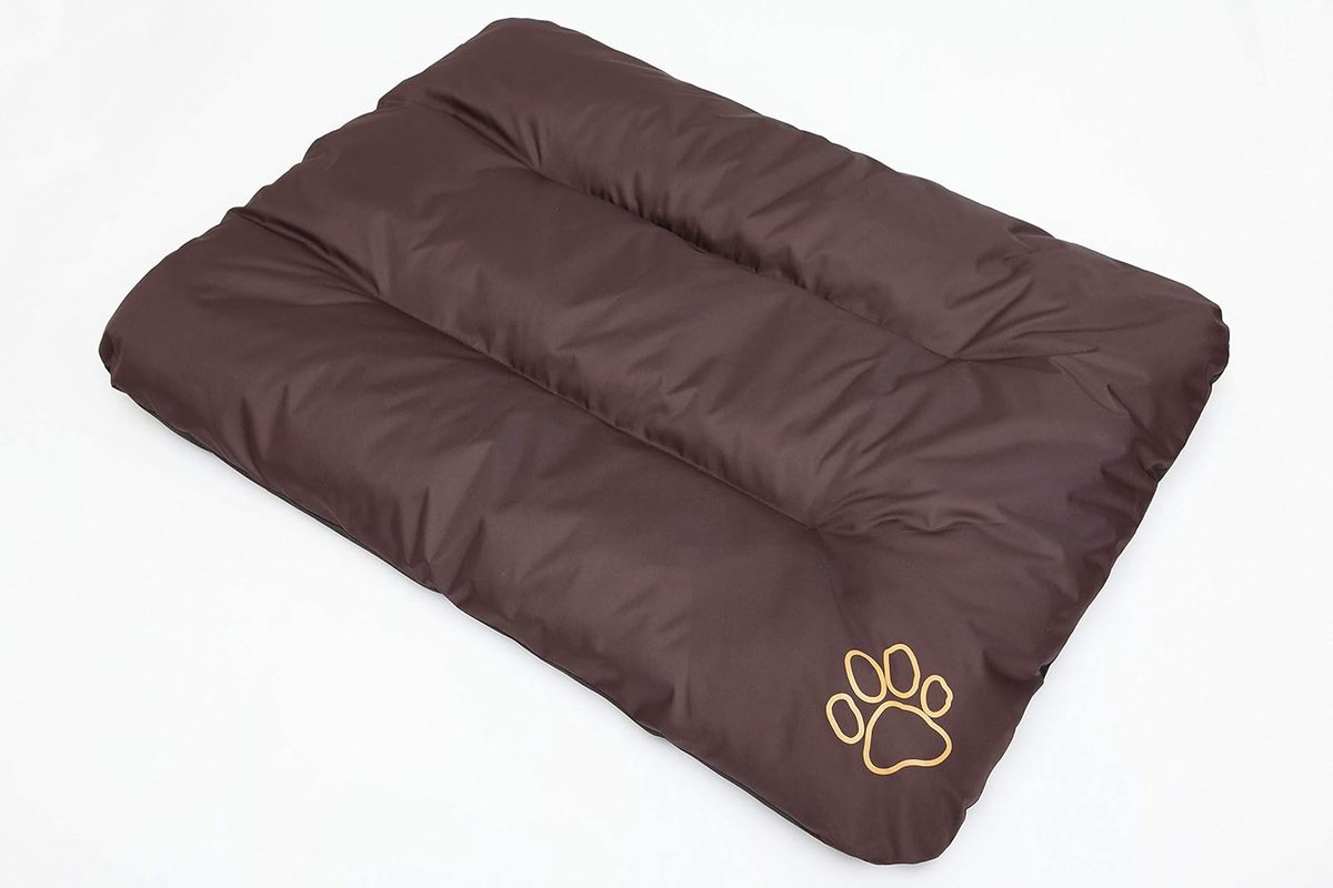 Hondenmatras - Huisdierenbed Hondenkussen - Comfortabel Rusten - Oeko-Tex Gecertificeerd - 60 x 90 cm - Bruin