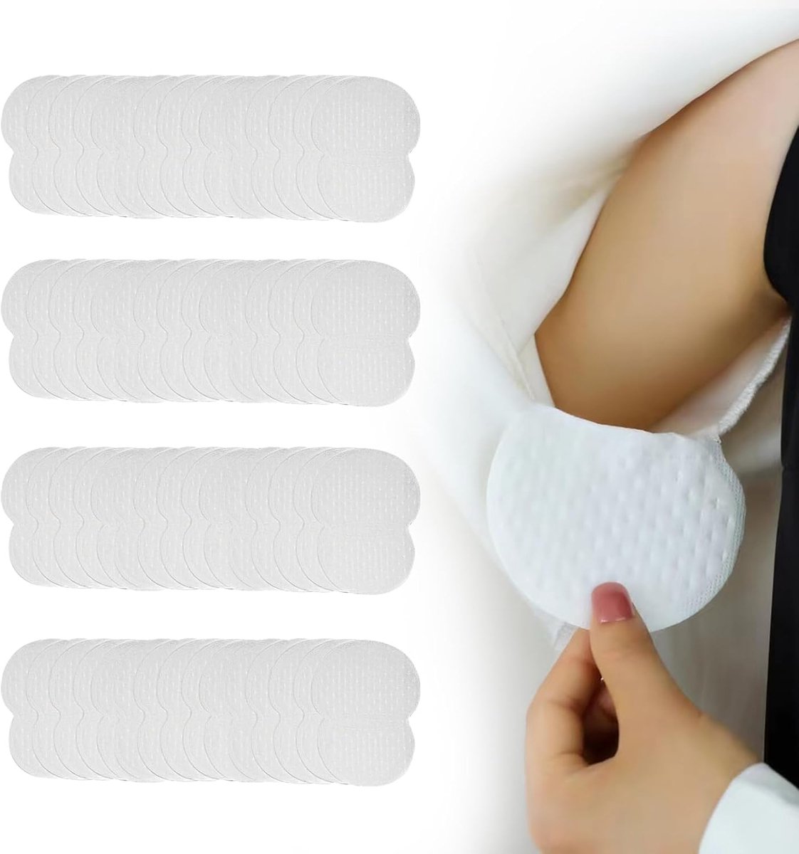 Zweetpads - Oksel Pads - Kleding Beschermen - Superdun & Absorberend - 12.8 x 9.5 cm - Wit
