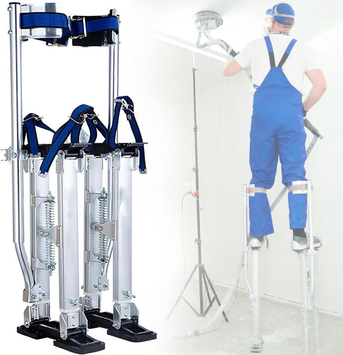 Decoratie Stelten - Verstelbare Werkstelten - Hoge Werkzaamheden - Lichtgewicht Aluminium - 18-30 Inch - Zilverkleurig