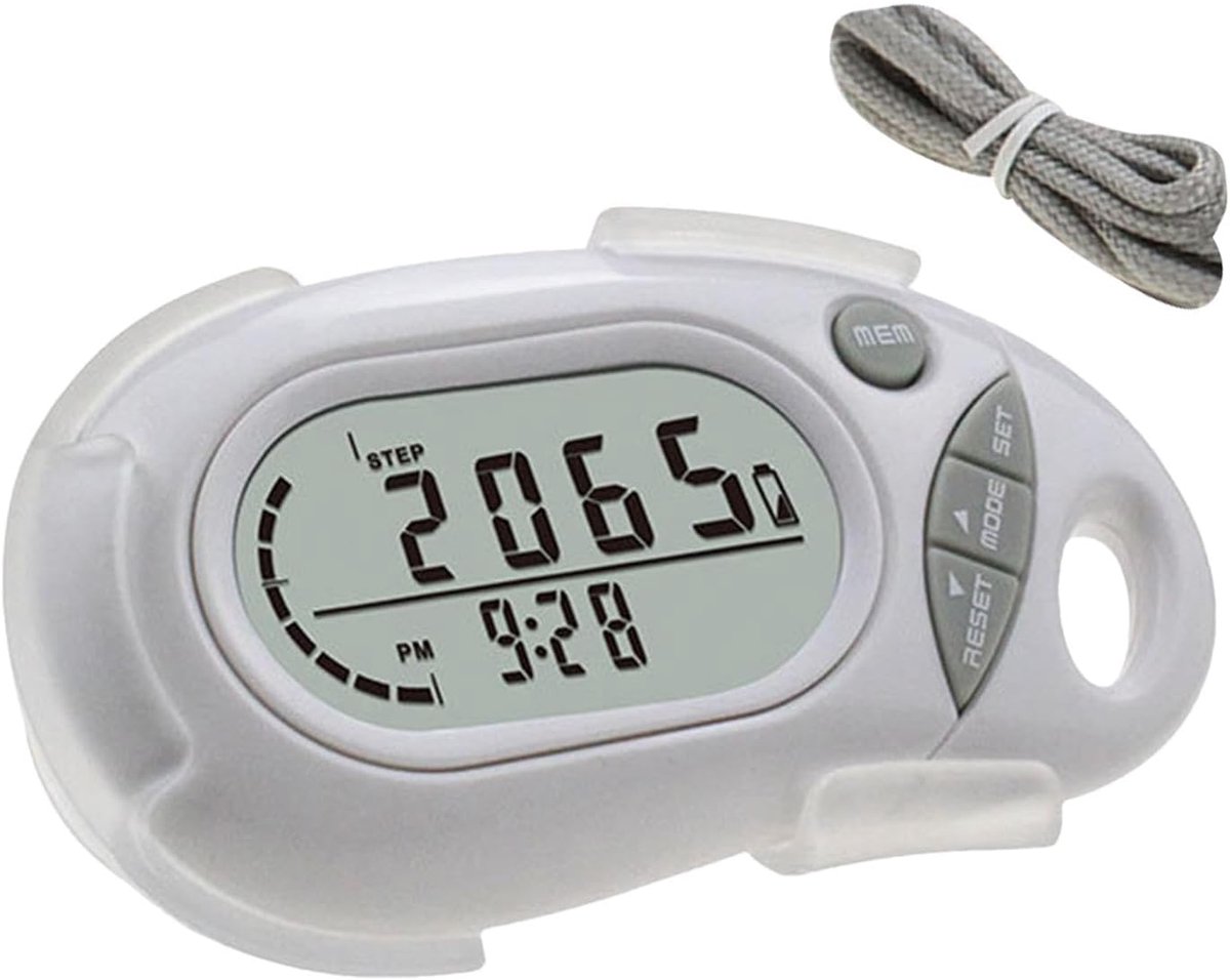 Stappenteller Clip - Wandelmeter Tracker - Nauwkeurig Stappen Tellen - 3D Sensor Technologie - 7.4 x 4.4 x 2.7 cm