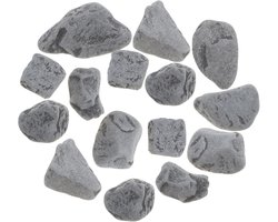 Aquariumgrind Set - Vis Bodem - Aquarium Decoratie - Natuurlijke Diepte - 0.9 x 0.6 cm - Zwart