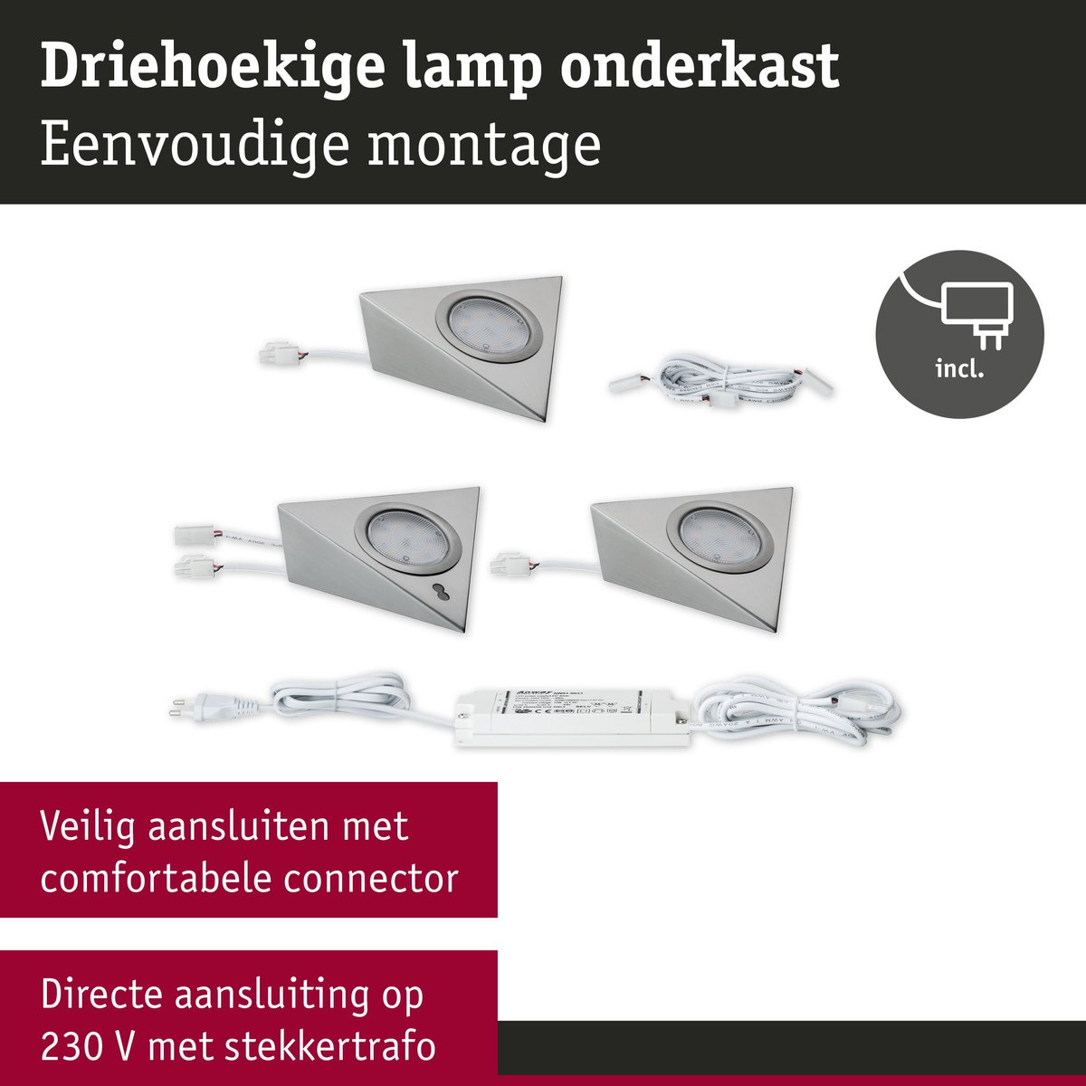Paulmann 98619 LED Onderkastverlichting Inline set van 2 2x6W 550x26mm 2x500lm 24V wit mat Tunable White vanaf € 61,99 (april 2026