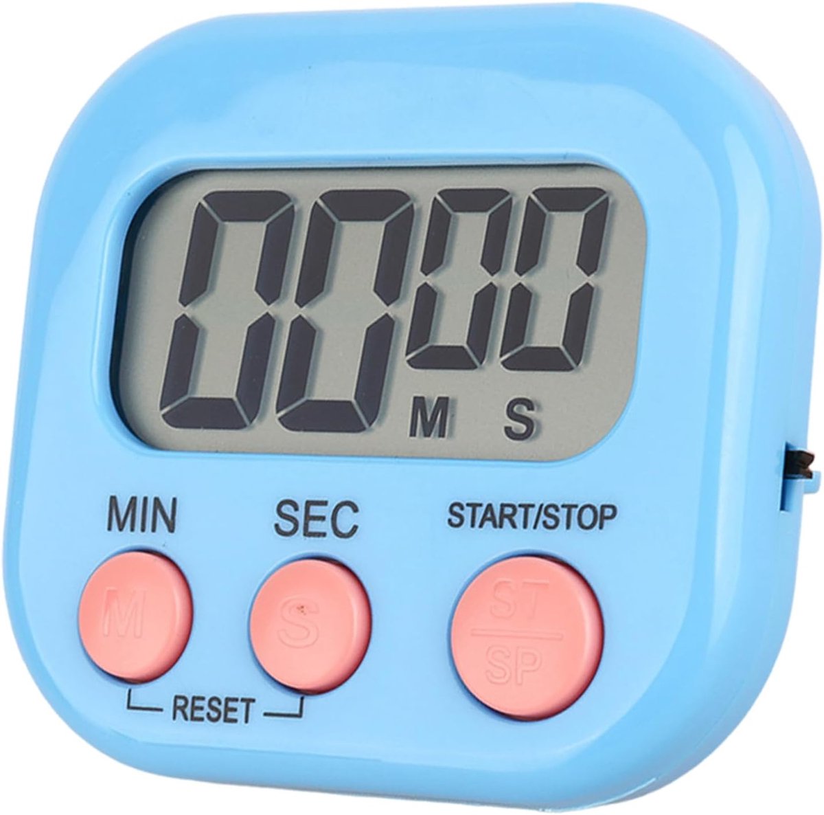 Digitale Kookwekker - Keuken Timer - Koken en Leren - Magnetisch met Beugel - 7x6x2 cm - Blauw