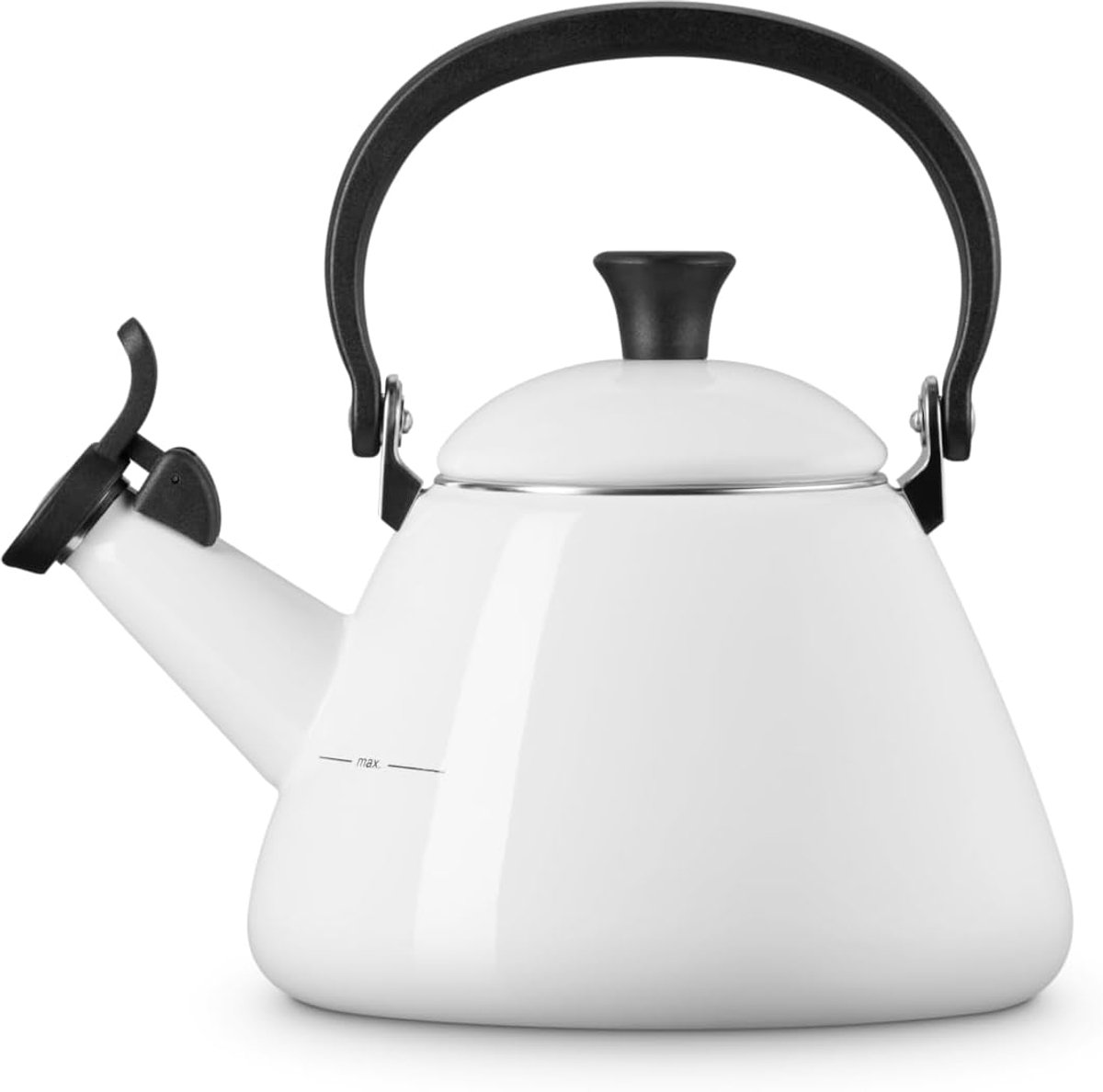 Fluitketel 16L - Waterkoker Fornuis - Thee en Koffie - Grote Inhoud - 25 cm - Wit