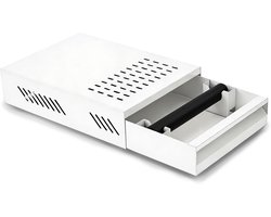 Koffieklopbak - Espresso container - Koffiedik opvangen - Afneembare staaf - 36 x 28 x 10 cm - Wit