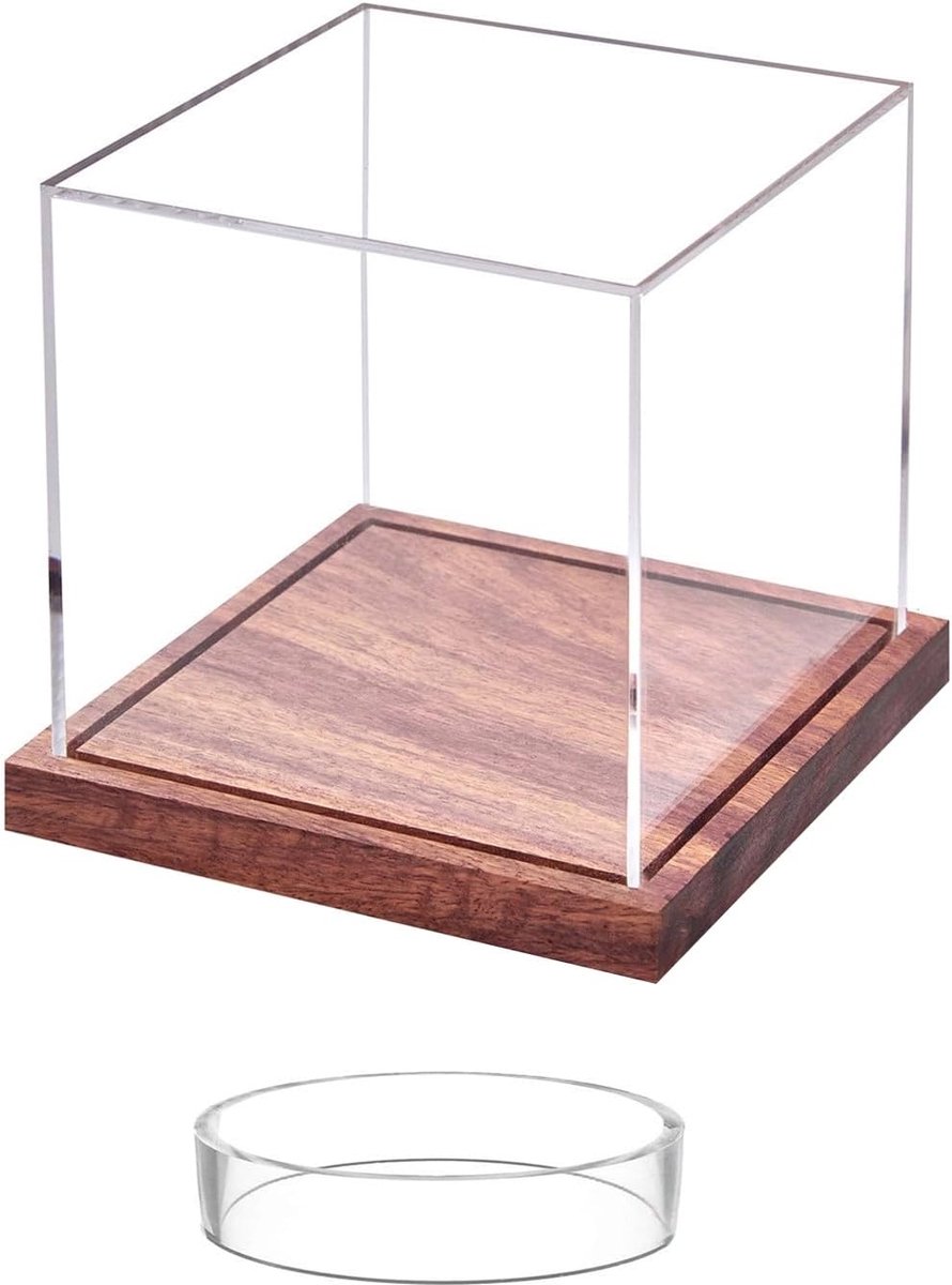 Honkbal Display Case - Balhouder Acryl - Sport Souvenirs Tonen - Stabiele Houten Basis