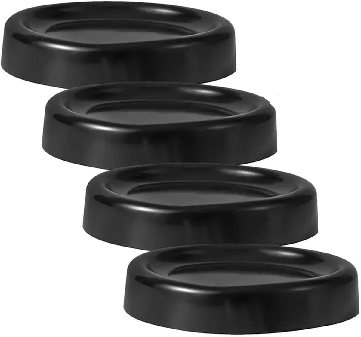 Wasmachine Trillingsdempers - Apparaat Voetjes - Stabiliteit Verhogen - Verstelbare Hoogte - 6x5.5x1 cm - Zwart