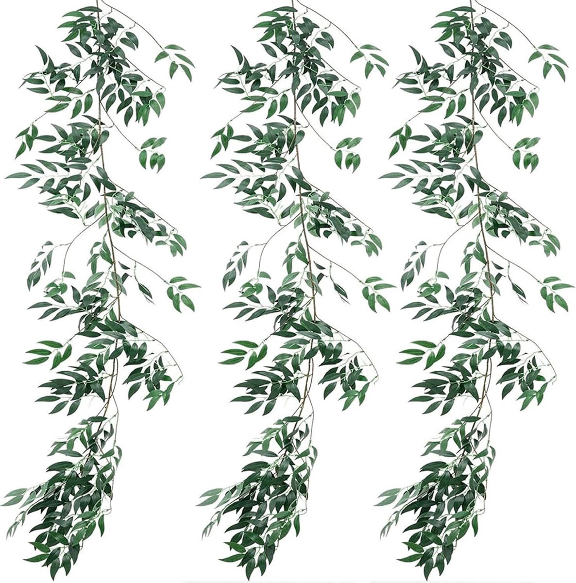 Kunstmatige Slinger - Nep Wijnstokken - Decoratie - Realistisch Wilgontwerp - 3 x 2 meter - Groen