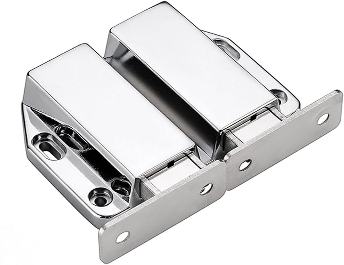 Magnetische Deursluiting - Duwgrendel Kast - Greeploze Kasten - Dubbele Magneet Kracht - 3x2x1 cm - Zilver