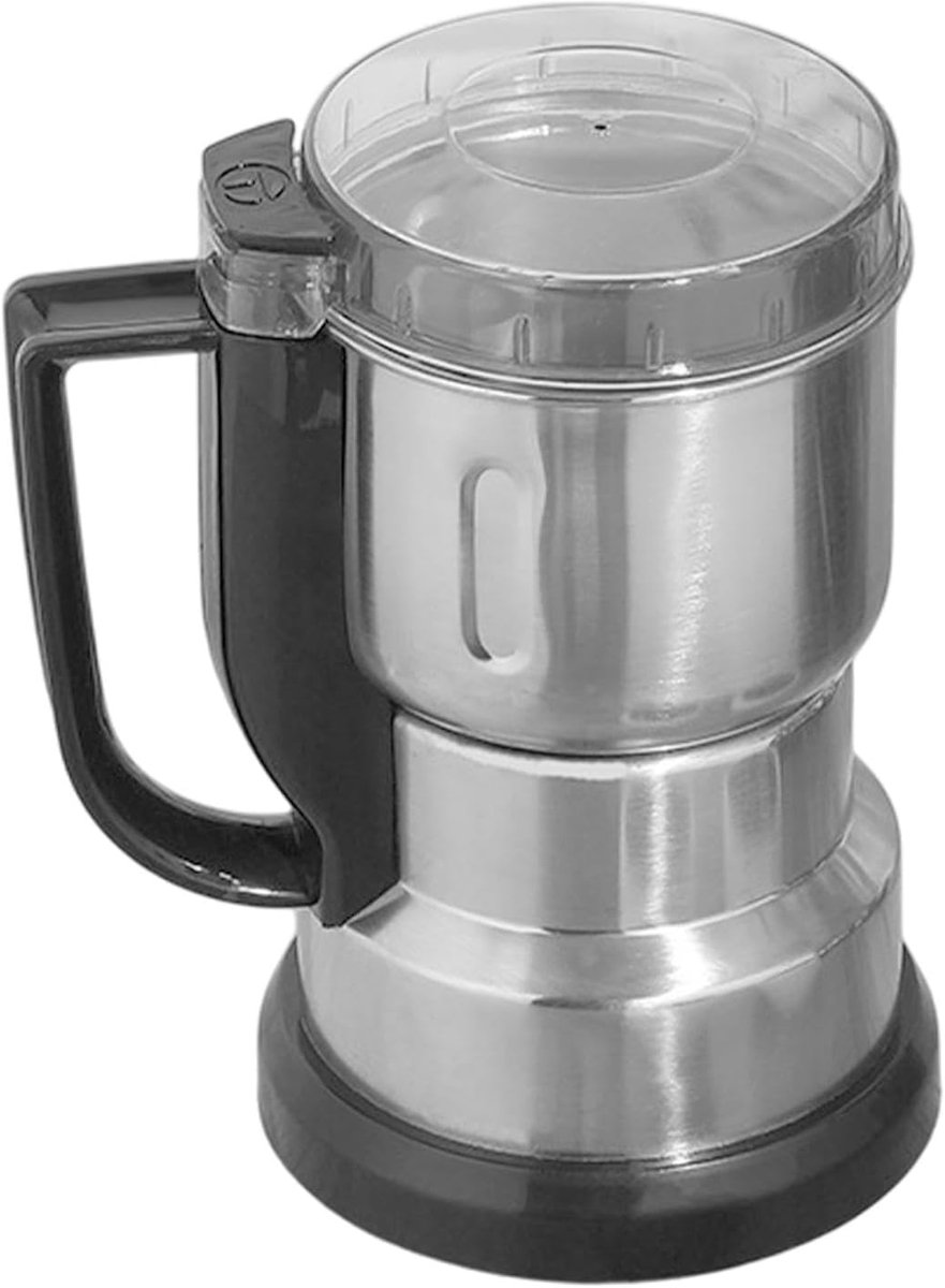 Elektrische Molen - Keuken Slijper - Kruiden Malen - Krachtige Koper Motor - 18 cm Hoog - Zilver